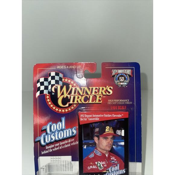 1998 Winners Circle 1/64 Jeff Gordon #24 1957 Bel Air Convertible Cool Customs - Picture 2 of 7